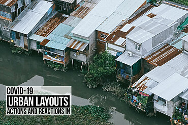 Covid-19:Actions and reactions in urban layouts