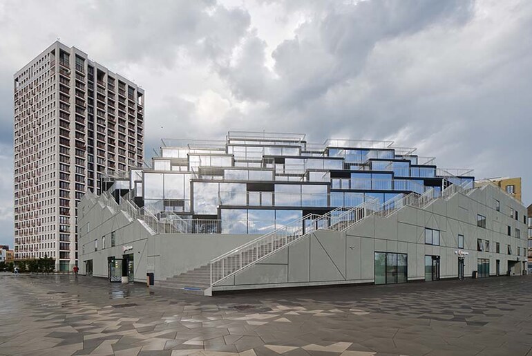 The Rock A Fusion of Parking and Co-Working in Novosibirsk by Brusnika