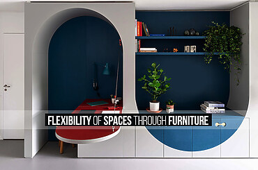 Flexibility of spaces through furniture