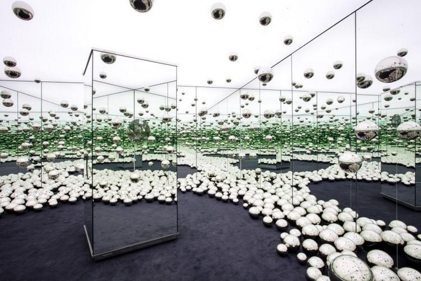 Mirror Orbs installed outside Liverpool Street Station in London by Yayoi Kusama-Sheet3