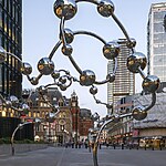 Mirror Orbs installed outside Liverpool Street Station in London by Yayoi Kusama-Sheet5