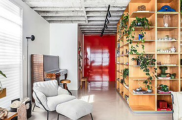 São Paulo Apartment Blends Brutalist Concrete and Brazilian Charm