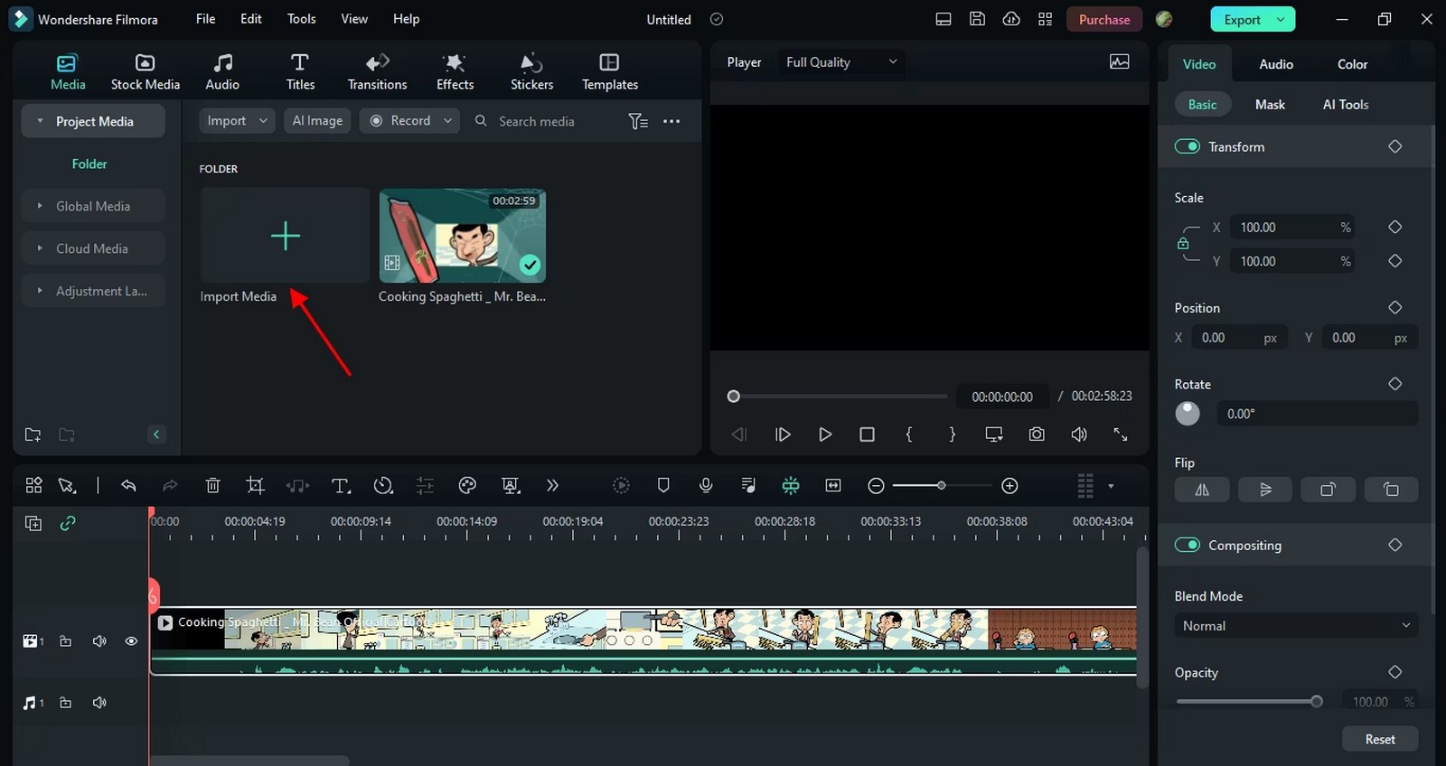 upload the video