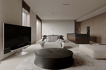 Apartment in Almaty — an oasis of tranquility by Kvadrat architects