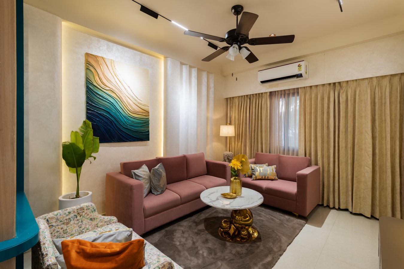 Vivid Simplicity – A Minimalist Home with a Pop of Playfulness by Nikunj Sharma Design Studio-Sheet2