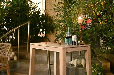 Cozy Christmas Outdoor Setup by Stone Art