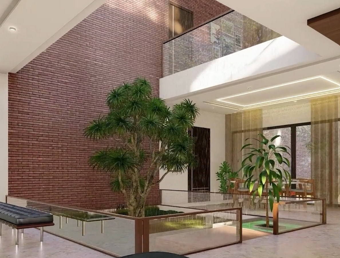 A 4000 square-foot buoyant courtyard house in Sarjapur by Design Thoughts Architects-Sheet1