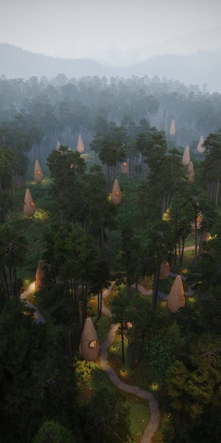 Pinecone House A Fusion of Architecture and Nature by LH47 ARCH-Sheet1