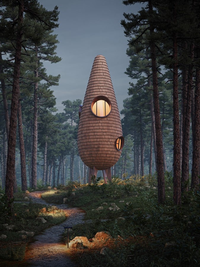 Pinecone House A Fusion of Architecture and Nature by LH47 ARCH-Sheet4