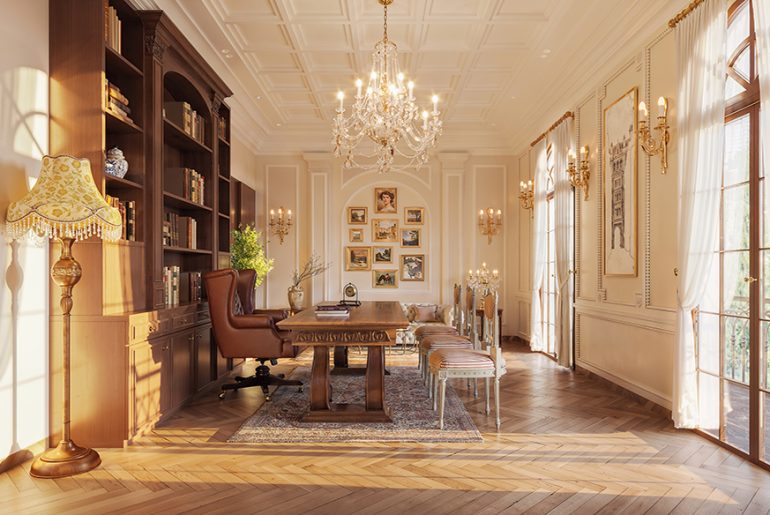 Opulent Study Office by Aashi Gupta Designs - RTF | Rethinking The Future
