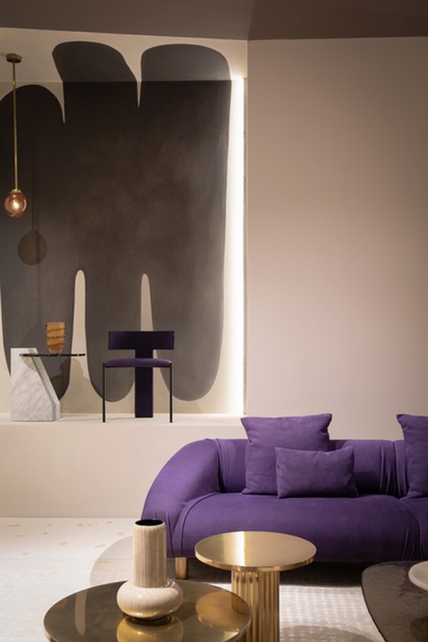 Lounge in Purple Hue with Fold Sofa by Sources Unlimited-Sheet1