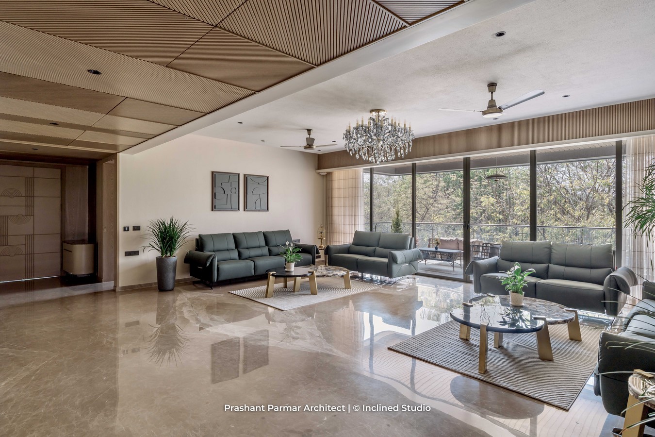 Graceful 5BHK Interiors at Viola Apartment by Prashant Parmar Architect ...