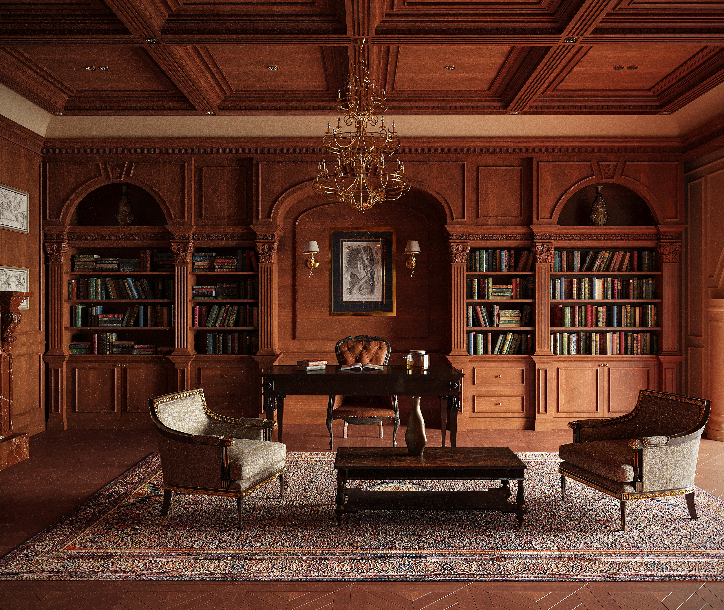 Chandeliers, Chapters & Calm European-Inspired Library by Aashi G-Sheet1