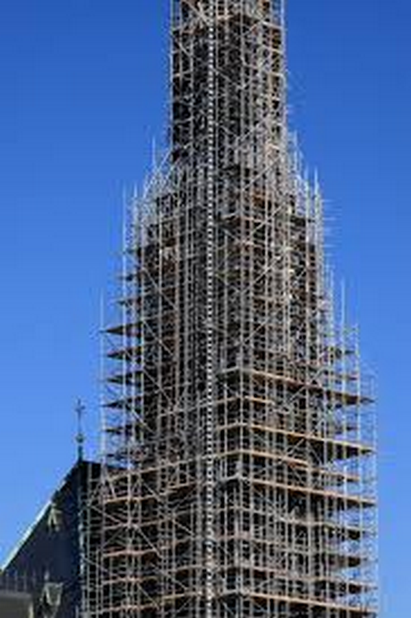 Modular scaffolding for ongoing Gothic spire completions-Sheet2