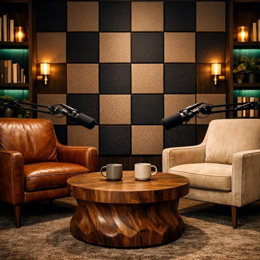 Home as Broadcast Studio Interior Designed to Be Seen Online-Set4